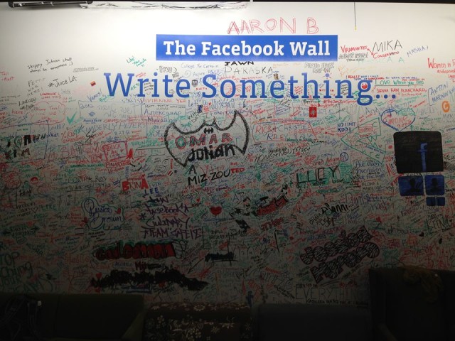 the facebook wall - write something