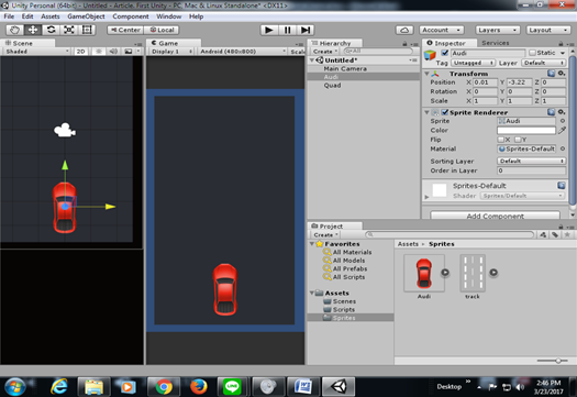 Make a driving game in unity