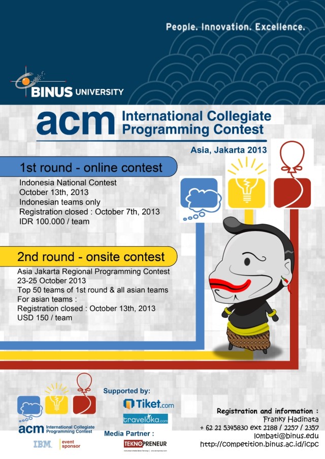Poster ACM-ICPC 2013