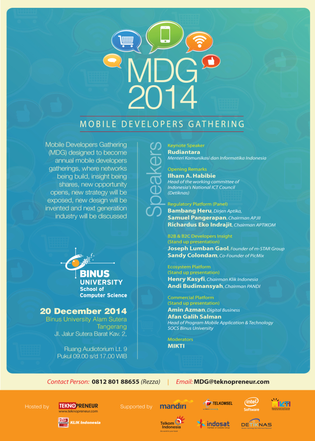Poster MDG Binus Alam Sutera